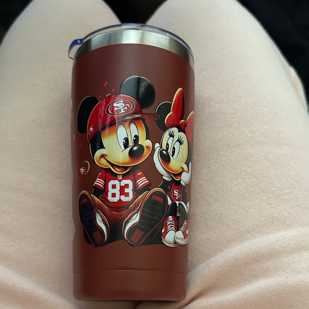 Mickey and Minnie Mouse custom 49ers 20oz Tumbler
